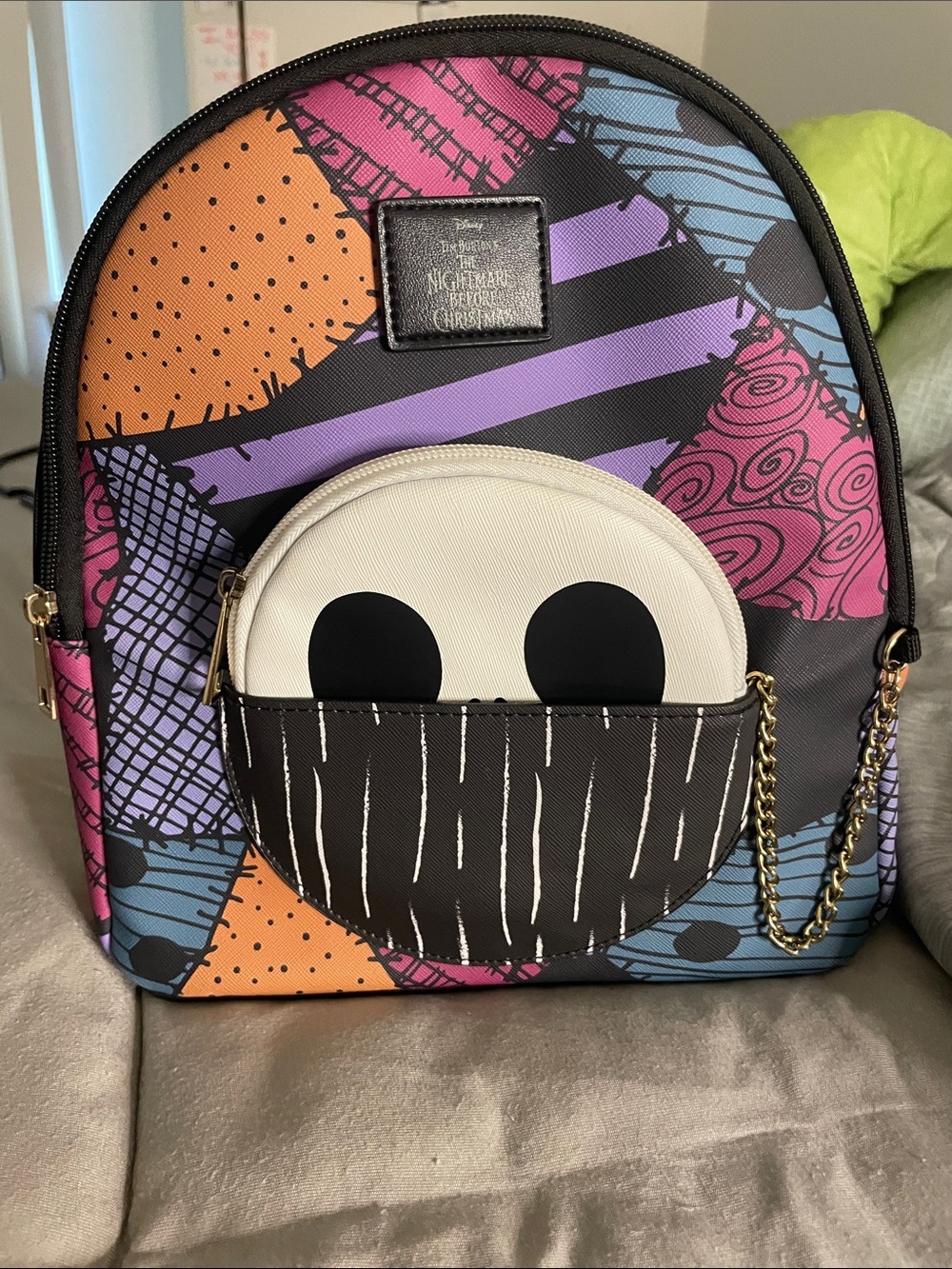 The Nightmare Before Christmas Patchwork Mini Backpack - Multicolor